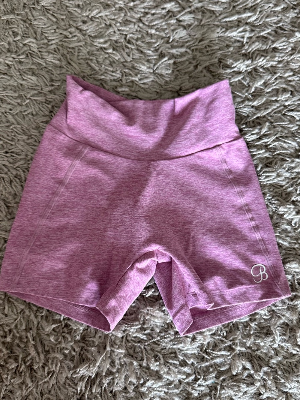 Bombshell Sportswear Mauve-Pink High-Waist Bike Shorts
